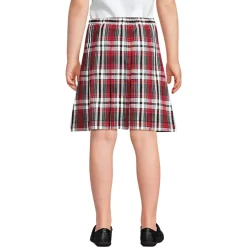 School Uniform Girls Plaid Box Pleat Skirt Top of the Knee