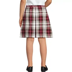 School Uniform Girls Plaid Box Pleat Skirt Top of the Knee