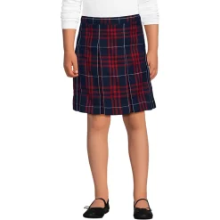 School Uniform Girls Plaid Box Pleat Skirt Top of the Knee