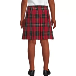 School Uniform Girls Plaid Box Pleat Skirt Top of the Knee