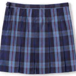 School Uniform Girls Plaid Box Pleat Skirt Top of the Knee