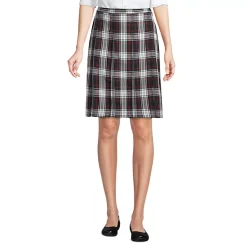 School Uniform Girls Plaid Box Pleat Skirt Top of the Knee