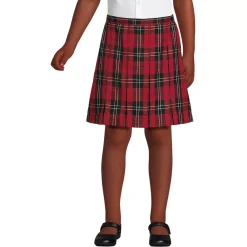 School Uniform Girls Plaid Box Pleat Skirt Top of the Knee