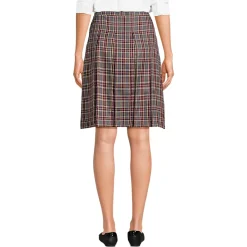 School Uniform Girls Plaid Box Pleat Skirt Top of the Knee