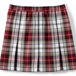 School Uniform Girls Plaid Box Pleat Skirt Top of the Knee
