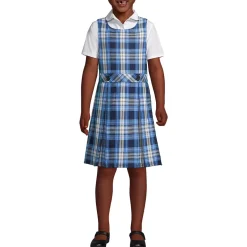 School Uniform Girls Plaid Jumper Top of Knee