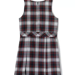School Uniform Girls Plaid Jumper Top of Knee