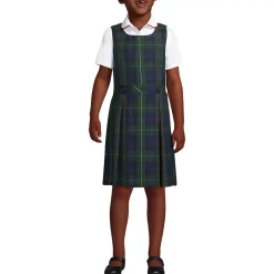School Uniform Girls Plaid Jumper Top of Knee