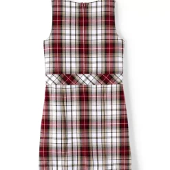 School Uniform Girls Plaid Jumper Top of Knee