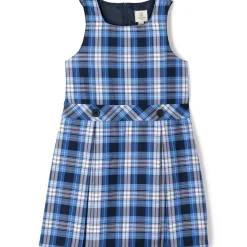 School Uniform Girls Plaid Jumper Top of Knee