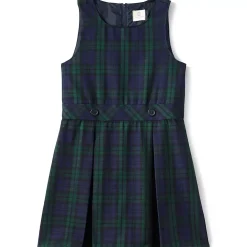 School Uniform Girls Plaid Jumper Top of Knee