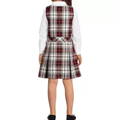 School Uniform Girls Plaid Jumper Top of Knee
