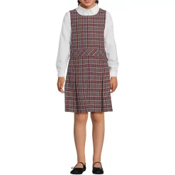 School Uniform Girls Plaid Jumper Top of Knee