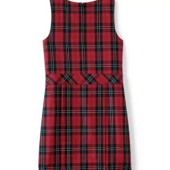 School Uniform Girls Plaid Jumper Top of Knee