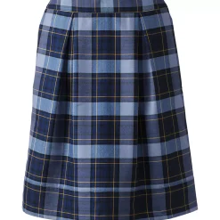 School Uniform Girls Plaid Pleated Skort Top of Knee