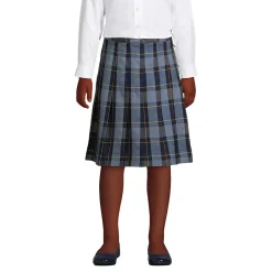 School Uniform Girls Plaid Pleated Skirt Below the Knee