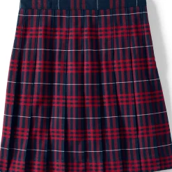 School Uniform Girls Plaid Pleated Skirt Below the Knee