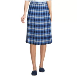 School Uniform Girls Plaid Pleated Skirt Below the Knee