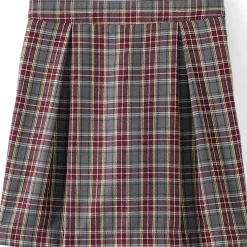 School Uniform Girls Plaid Skort Top of Knee