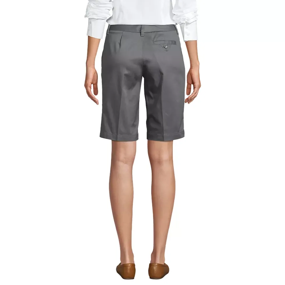 School Uniform Girls Plain Front Blend Chino Shorts