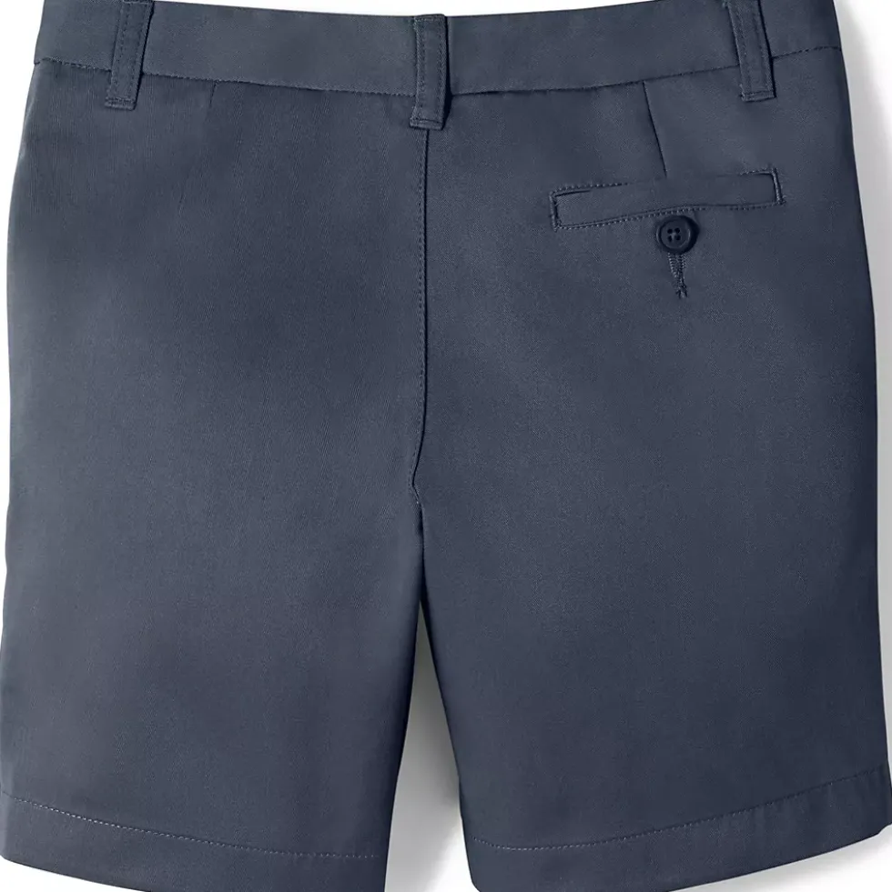 School Uniform Girls Plain Front Blend Chino Shorts