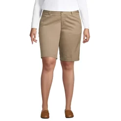 School Uniform Girls Plain Front Blend Chino Shorts