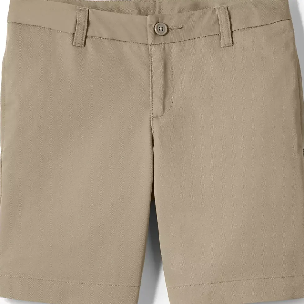 School Uniform Girls Plain Front Blend Chino Shorts