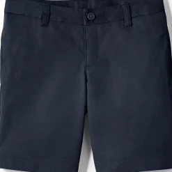 School Uniform Girls Plain Front Blend Chino Shorts