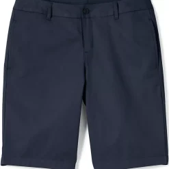 School Uniform Girls Plain Front Blend Chino Shorts