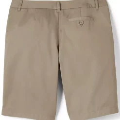 School Uniform Girls Plain Front Blend Chino Shorts
