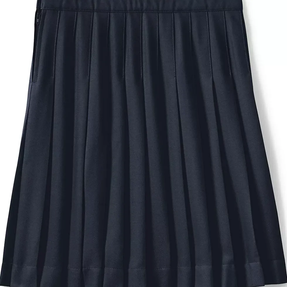 School Uniform Girls Pleated Skirt Below the Knee