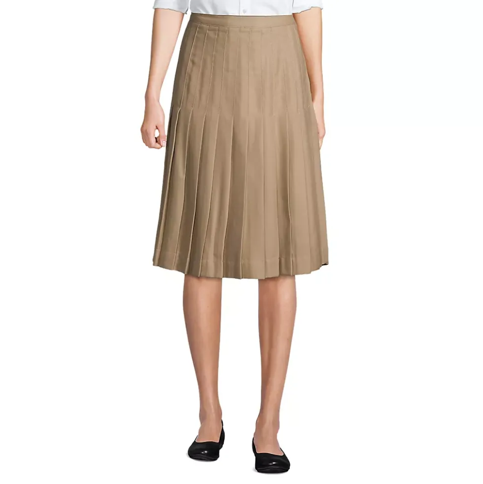 School Uniform Girls Pleated Skirt Below the Knee