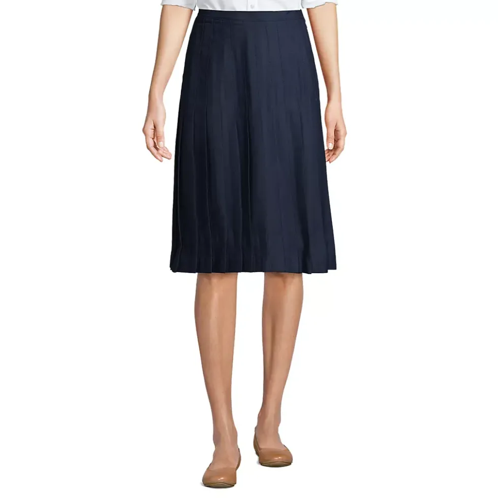 School Uniform Girls Pleated Skirt Below the Knee
