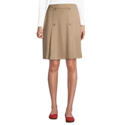 School Uniform Girls Ponte Button Front Skort Above the Knee