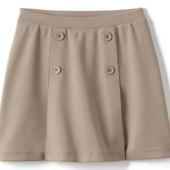 School Uniform Girls Ponte Button Front Skort Above the Knee
