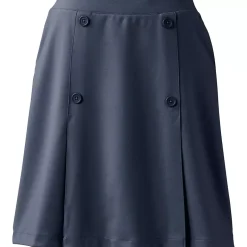School Uniform Girls Ponte Button Front Skort Above the Knee