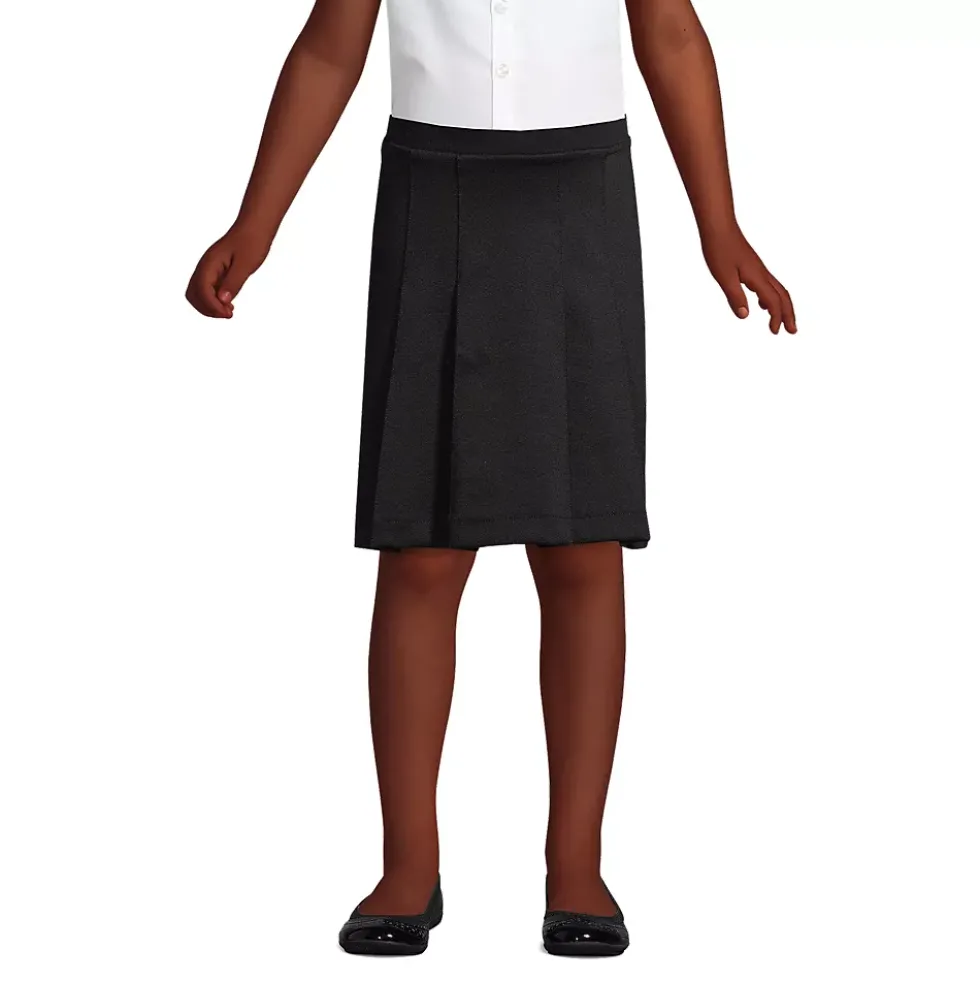 School Uniform Girls Ponte Pleat Skirt Top of Knee