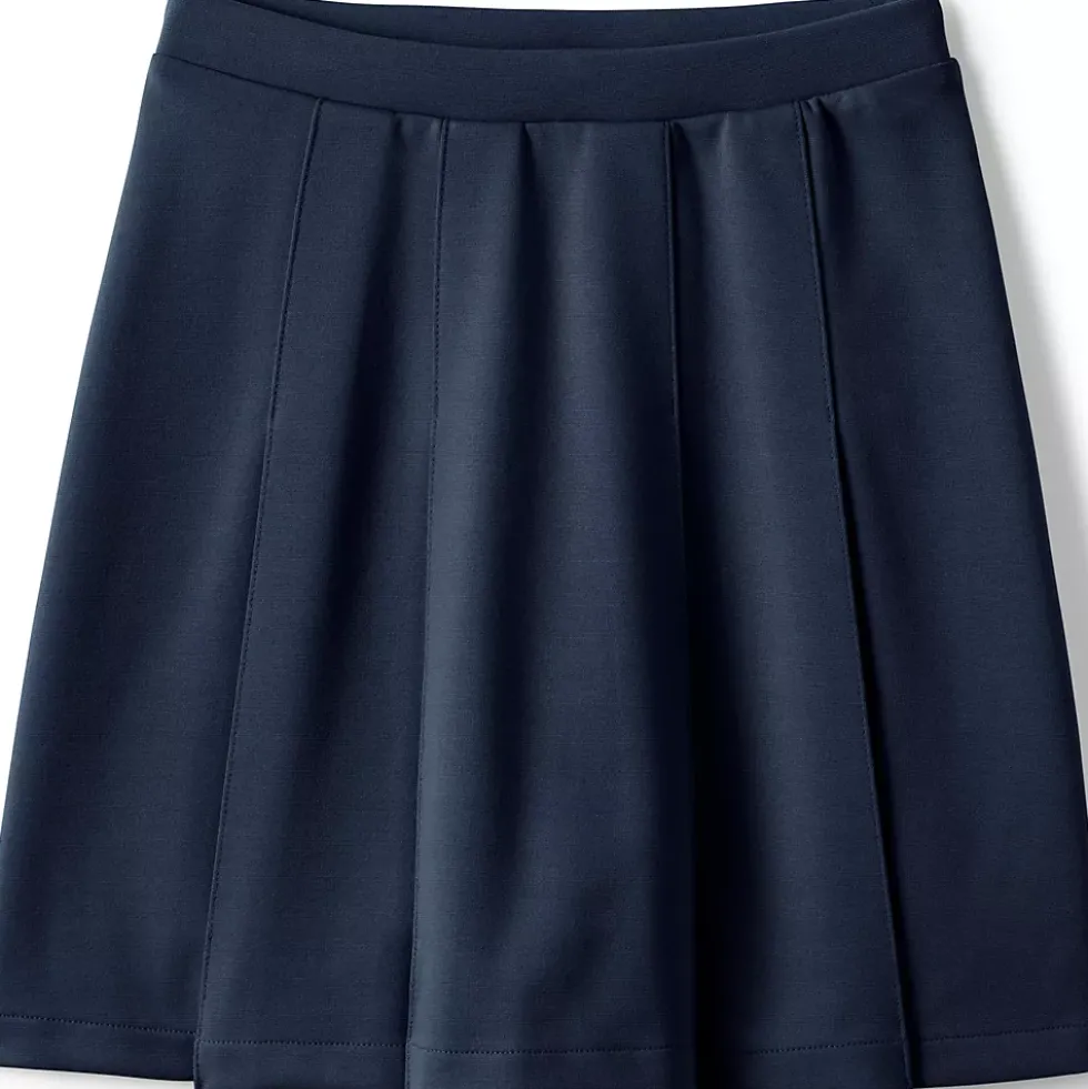 School Uniform Girls Ponte Pleat Skirt Top of Knee
