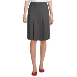 School Uniform Girls Ponte Pleat Skirt Top of Knee