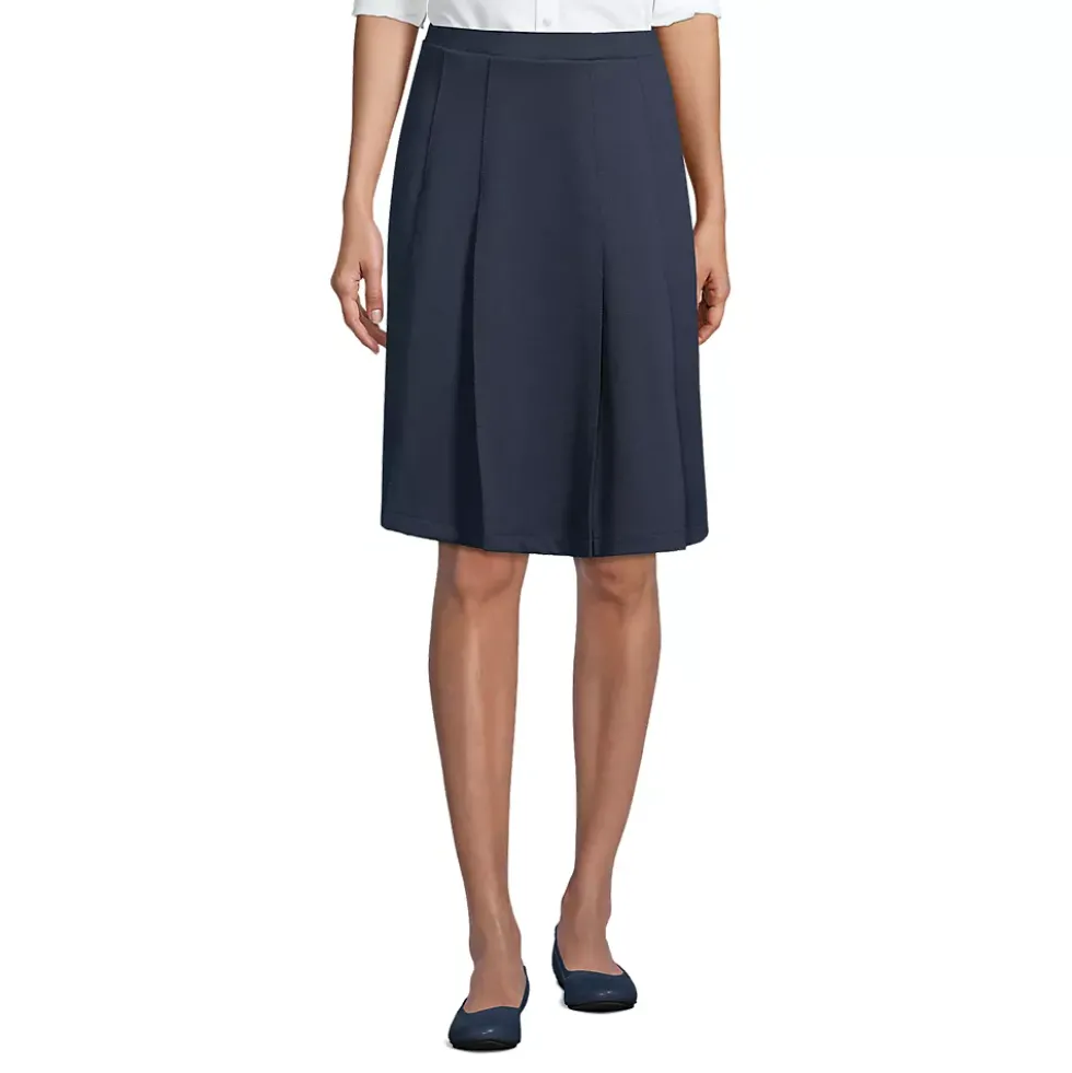 School Uniform Girls Ponte Pleat Skirt Top of Knee