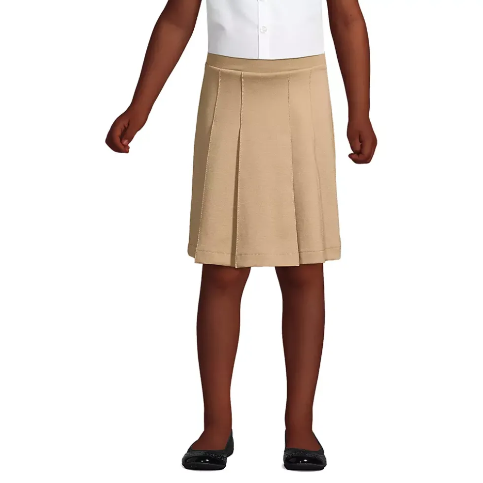 School Uniform Girls Ponte Pleat Skirt Top of Knee