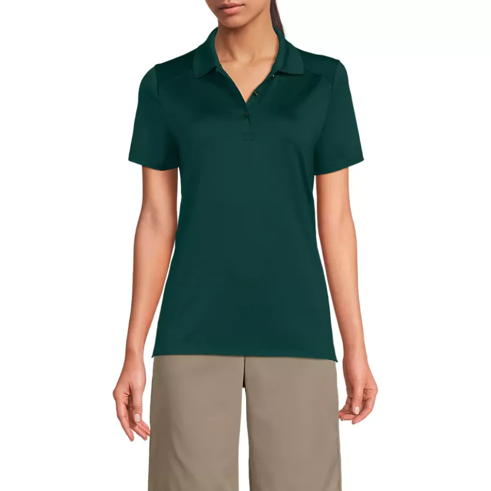 School Uniform Girls Short Sleeve Feminine Fit Rapid Dry Polo Shirt