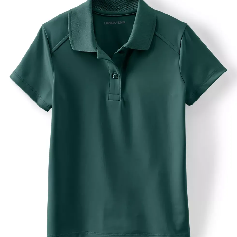 School Uniform Girls Short Sleeve Feminine Fit Rapid Dry Polo Shirt