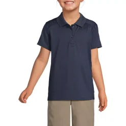 School Uniform Girls Short Sleeve Feminine Fit Rapid Dry Polo Shirt