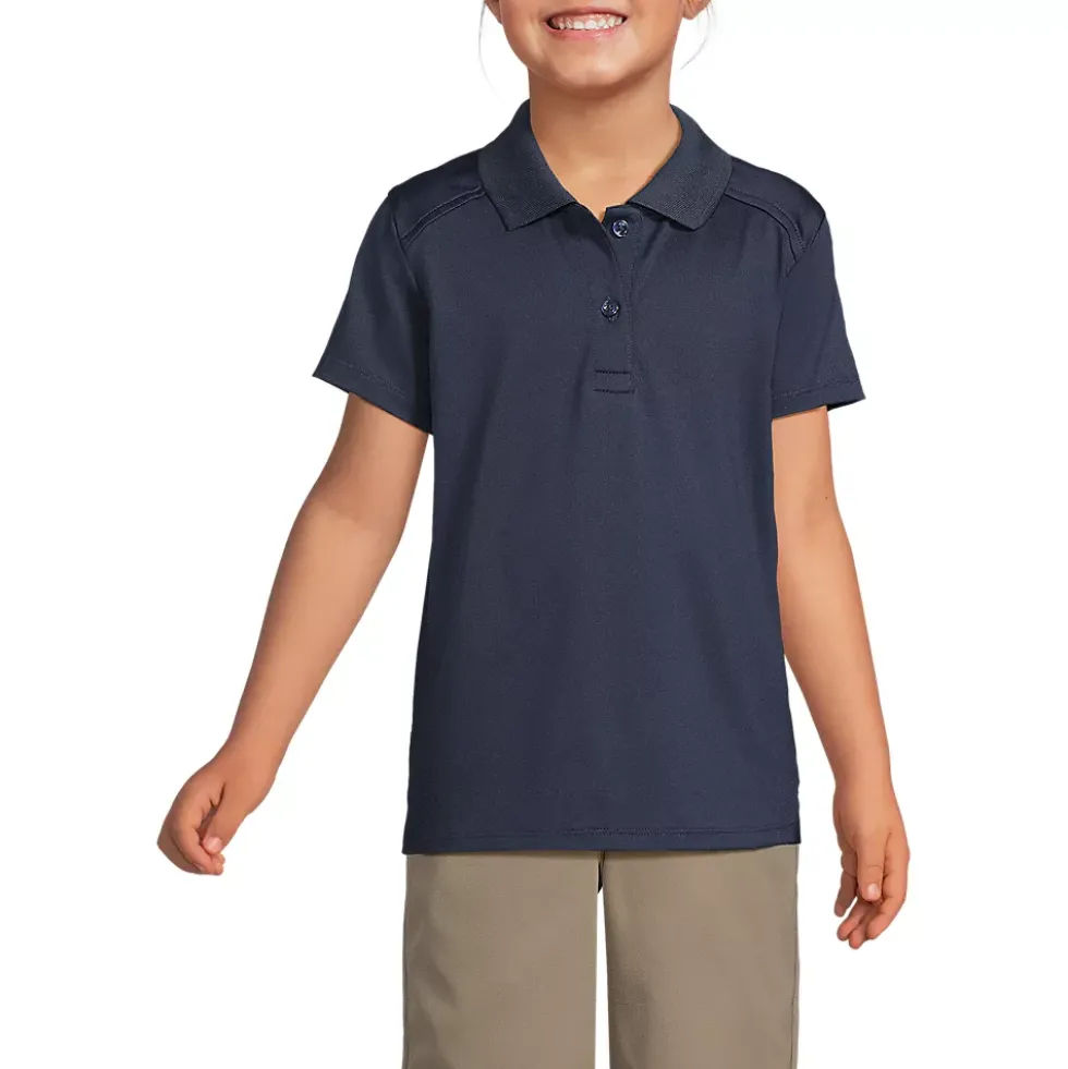 School Uniform Girls Short Sleeve Feminine Fit Rapid Dry Polo Shirt