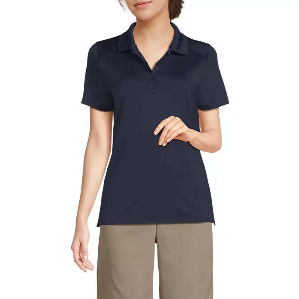 School Uniform Girls Short Sleeve Feminine Fit Rapid Dry Polo Shirt