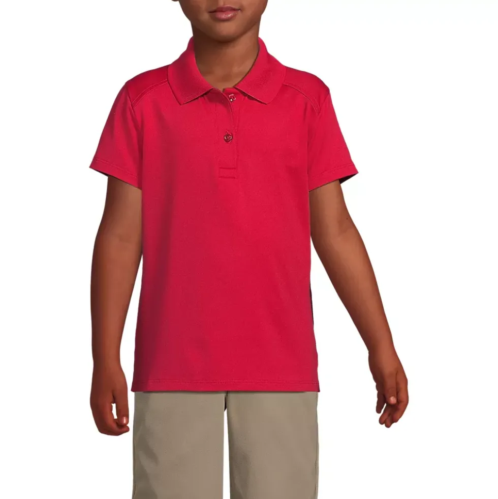 School Uniform Girls Short Sleeve Feminine Fit Rapid Dry Polo Shirt