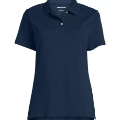 School Uniform Girls Short Sleeve Feminine Fit Interlock Polo Shirt