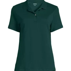 School Uniform Girls Short Sleeve Feminine Fit Interlock Polo Shirt