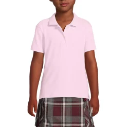 School Uniform Girls Short Sleeve Feminine Fit Interlock Polo Shirt